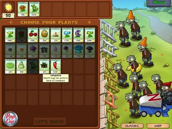 Кадр с взаимодействием персонажа и объекта в Plants vs. Zombies GOTY Edition