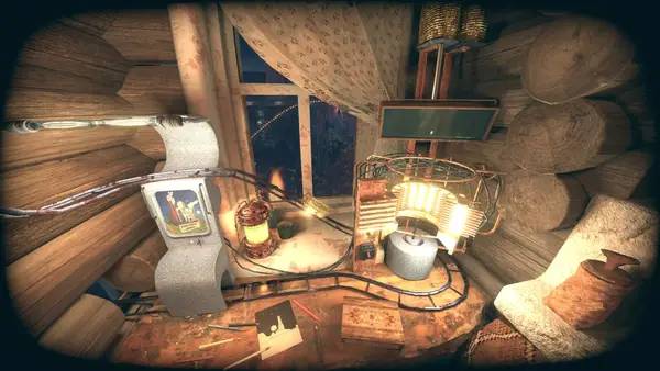 Кадр с взаимодействием персонажа и объекта в Pnevmo-Capsula Domiki