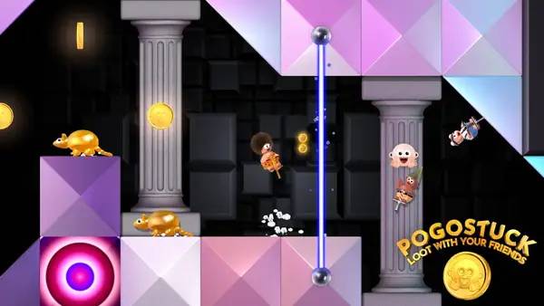 Кадр с взаимодействием персонажа и объекта в Pogostuck  Rage With Your Friends