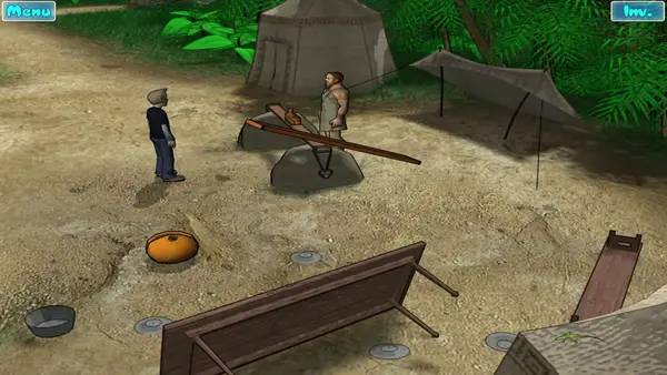 Кадр с взаимодействием персонажа и объекта в Polda 5