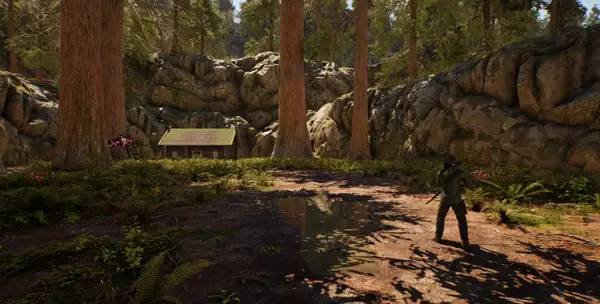 Кадр с взаимодействием персонажа и объекта в Potentia