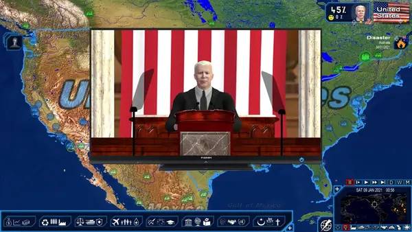 Кадр с взаимодействием персонажа и объекта в Power and Revolution 2021 Edition