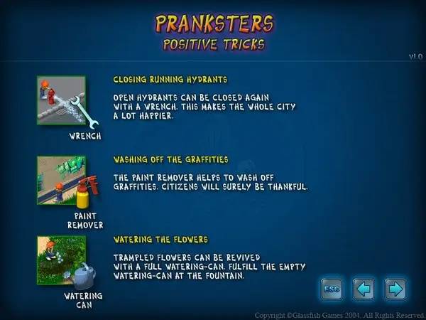 Кадр с взаимодействием персонажа и объекта в Pranksters  Treasure of the Indians