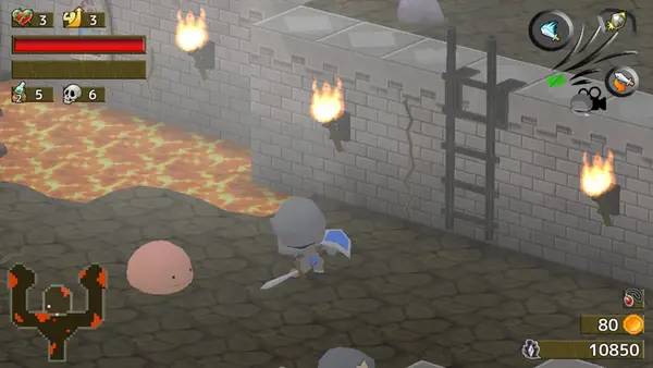 Кадр с взаимодействием персонажа и объекта в PROJECT  KNIGHT 2 Dusk of Souls