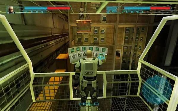 Кадр с взаимодействием персонажа и объекта в Project Eden