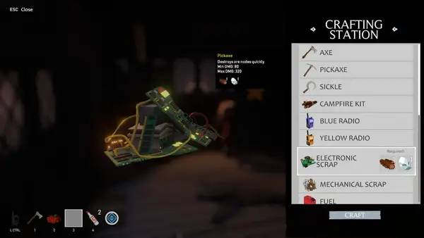 Кадр с взаимодействием персонажа и объекта в Project Winter