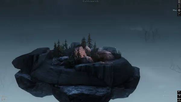 Кадр с взаимодействием персонажа и объекта в Quiet as a Stone