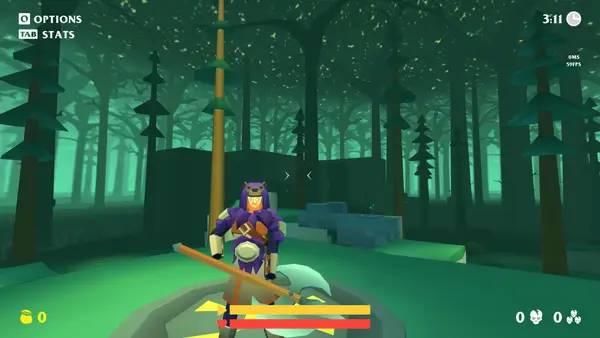 Кадр с взаимодействием персонажа и объекта в RaidLand