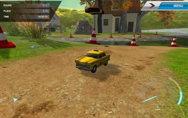 Кадр с взаимодействием персонажа и объекта в RC Racing Off Road 2.0