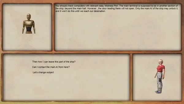 Кадр с взаимодействием персонажа и объекта в Reality Incognita