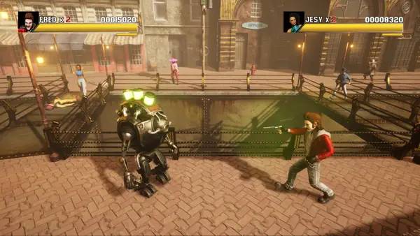 Кадр с взаимодействием персонажа и объекта в Reality Rash