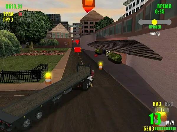 Кадр с взаимодействием персонажа и объекта в Rebel Trucker  Cajun Blood Money