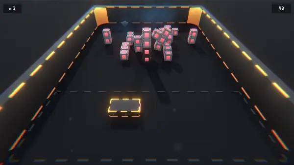 Кадр с взаимодействием персонажа и объекта в Rebound Ball