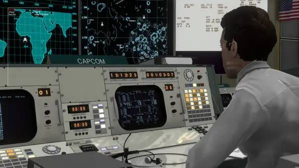 Кадр с взаимодействием персонажа и объекта в Reentry - An Orbital Simulator