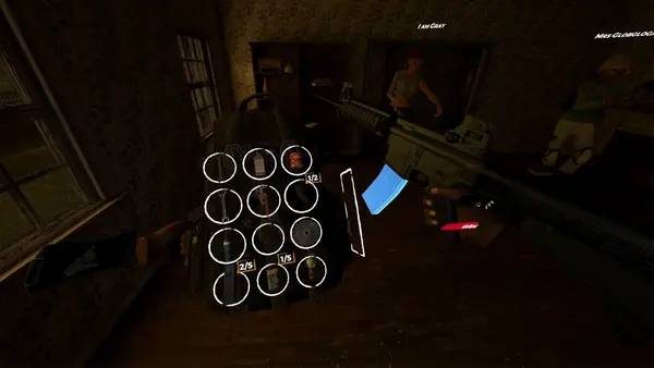 Кадр с взаимодействием персонажа и объекта в REQUISITION VR