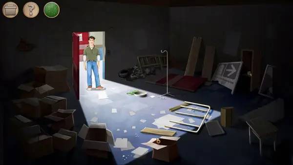 Кадр с взаимодействием персонажа и объекта в Reversion - The Escape (1st Chapter)