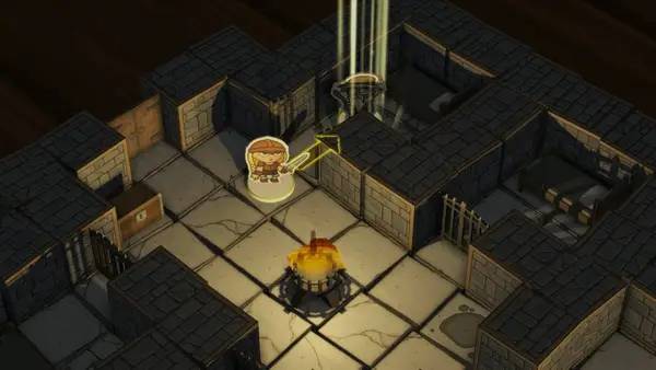 Кадр с взаимодействием персонажа и объекта в Rezrog