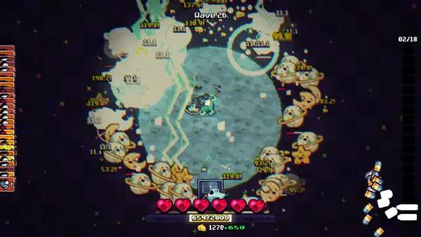 Кадр с взаимодействием персонажа и объекта в Rocket Rats