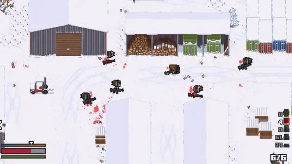 Кадр с взаимодействием персонажа и объекта в Rogue North