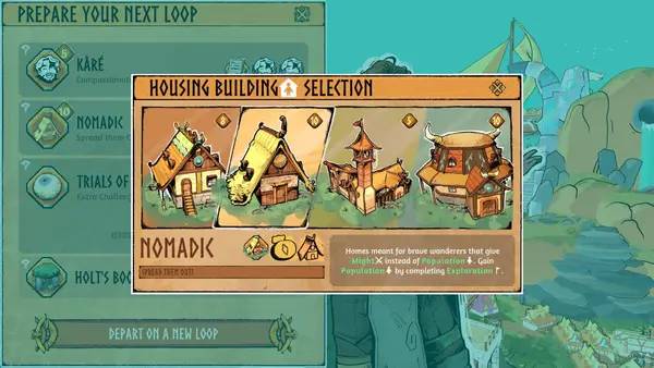 Кадр с взаимодействием персонажа и объекта в Roots of Yggdrasil