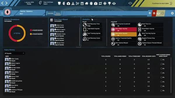 Кадр с взаимодействием персонажа и объекта в Rugby League Team Manager 4