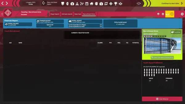 Кадр с взаимодействием персонажа и объекта в Rugby Union Team Manager 4