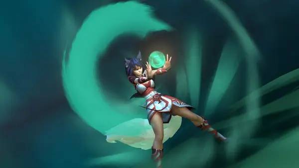 Кадр с взаимодействием персонажа и объекта в Ruined King  A League of Legends Story