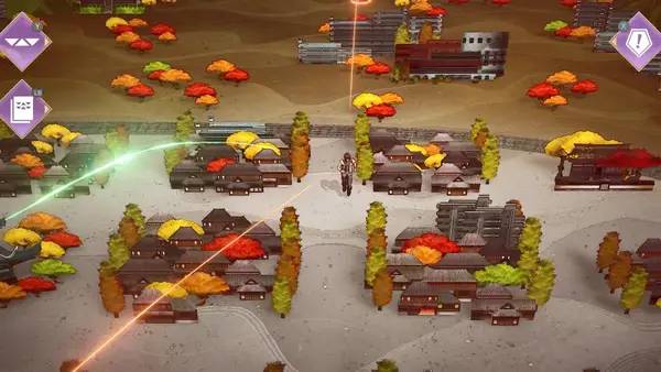 Кадр с взаимодействием персонажа и объекта в SaGa Emerald Beyond