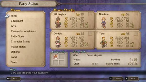 Кадр с взаимодействием персонажа и объекта в SaGa Frontier 2 Remastered