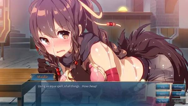 Кадр с взаимодействием персонажа и объекта в Sakura MMO 2