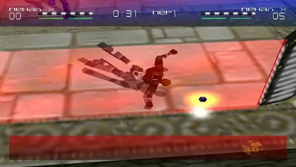 Кадр с взаимодействием персонажа и объекта в Savage Arena