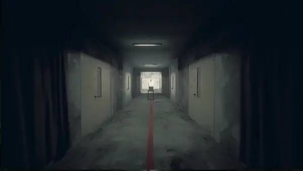 Кадр с взаимодействием персонажа и объекта в Scarred