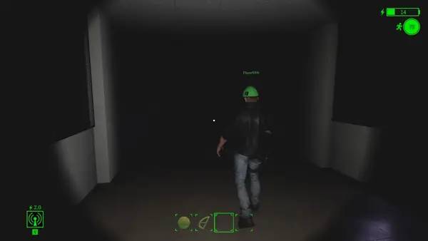 Кадр с взаимодействием персонажа и объекта в School Paranormal Laboratory