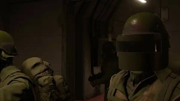 Кадр с взаимодействием персонажа и объекта в SCP  Secret Laboratory