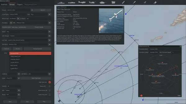 Кадр с взаимодействием персонажа и объекта в Sea Power  Naval Combat in the Missile Age