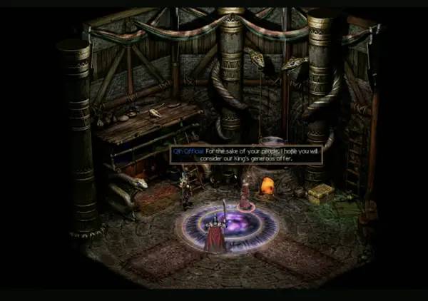 Кадр с взаимодействием персонажа и объекта в Seal of Evil