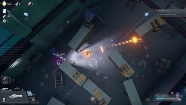 Кадр с взаимодействием персонажа и объекта в Section 13