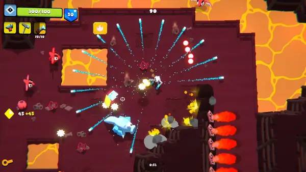 Кадр с взаимодействием персонажа и объекта в Serious Sam Tormental