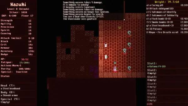 Кадр с взаимодействием персонажа и объекта в Shadowed  The Demon Castle of Ooe