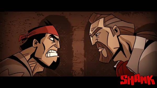 Кадр с взаимодействием персонажа и объекта в Shank