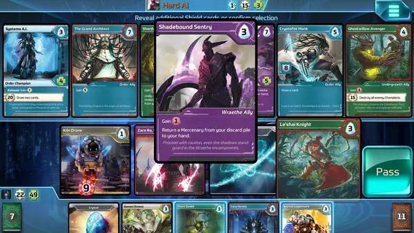 Кадр с взаимодействием персонажа и объекта в Shards of Infinity