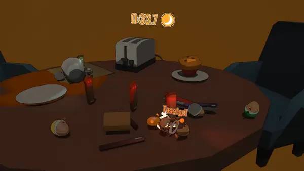 Кадр с взаимодействием персонажа и объекта в Shell Corp