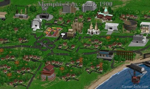 Кадр с взаимодействием персонажа и объекта в Sid Meier's Civilization 2