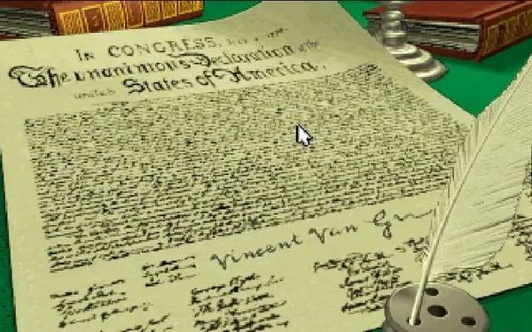 Кадр с взаимодействием персонажа и объекта в Sid Meier's Colonization (Classic)