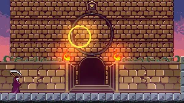 Кадр с взаимодействием персонажа и объекта в Simona's Requiem