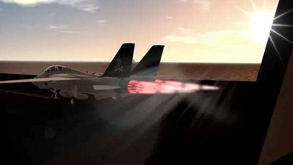 Кадр с взаимодействием персонажа и объекта в SimplePlanes VR