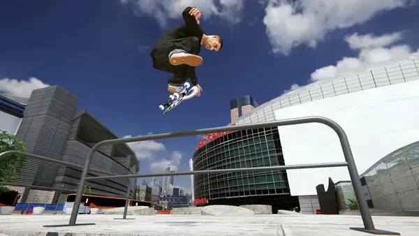 Кадр с взаимодействием персонажа и объекта в Skater XL - The Ultimate Skateboarding Game