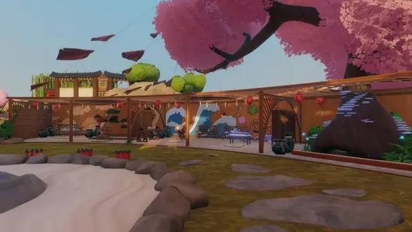 Кадр с взаимодействием персонажа и объекта в Sky Sanctuary