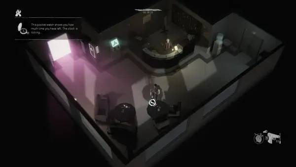 Кадр с взаимодействием персонажа и объекта в SKYHILL Black Mist