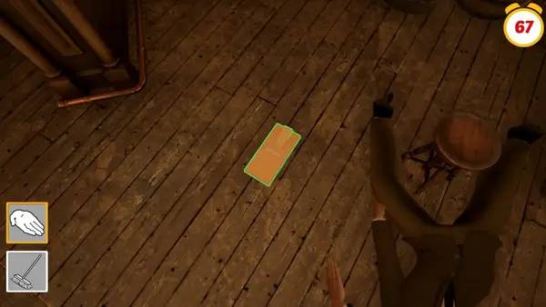 Кадр с взаимодействием персонажа и объекта в Slap The Fly